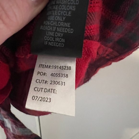 Torrid Red Plaid Button Down Shirt - Picture 6 of 7